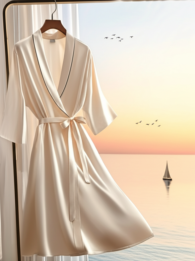 Silk Maternity Robe